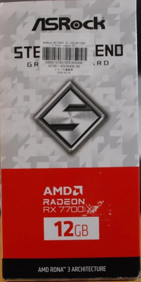 グラフィックボード・グラボ・ビデオカード Radeon RX 7700 XT Steel Legend 12GB OC