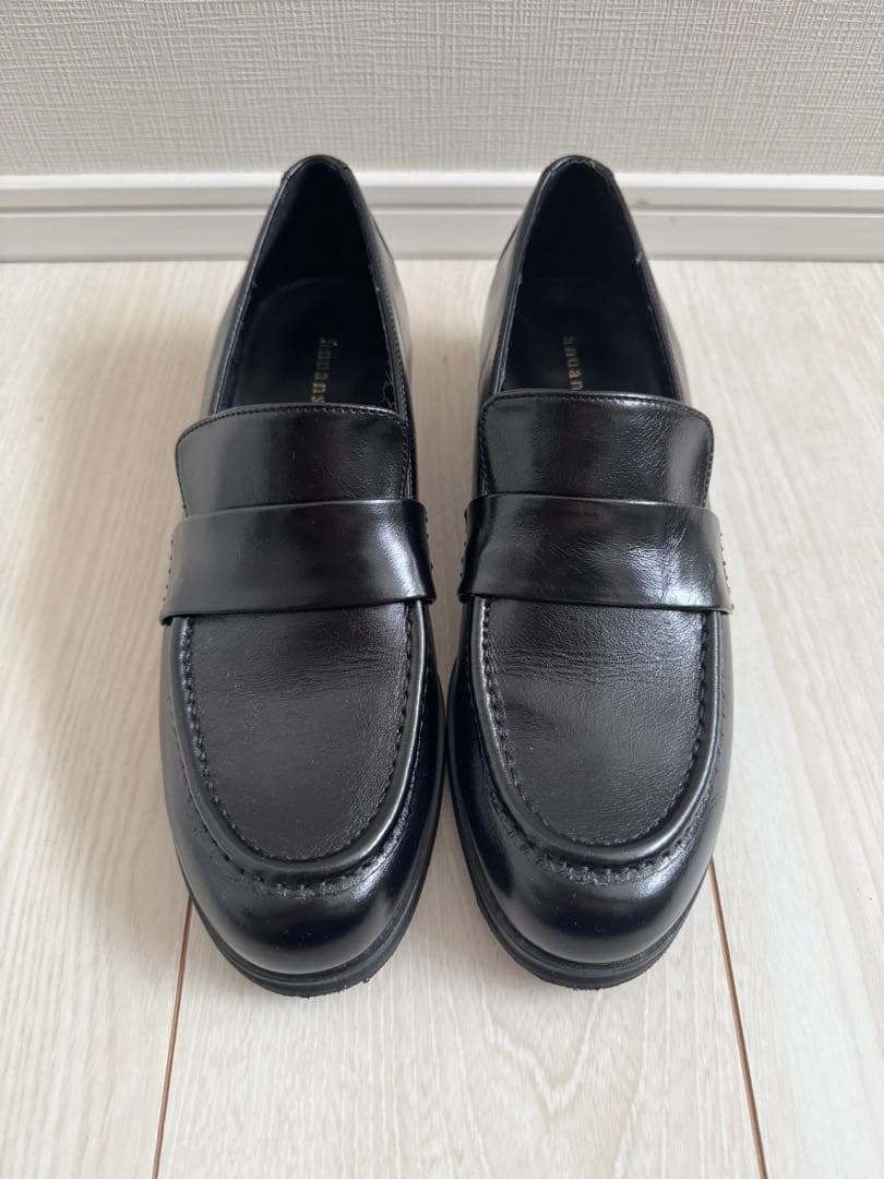 anuans レザーローファー　M