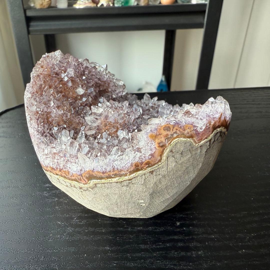 天然石アメジストの原石　置物NO.012905