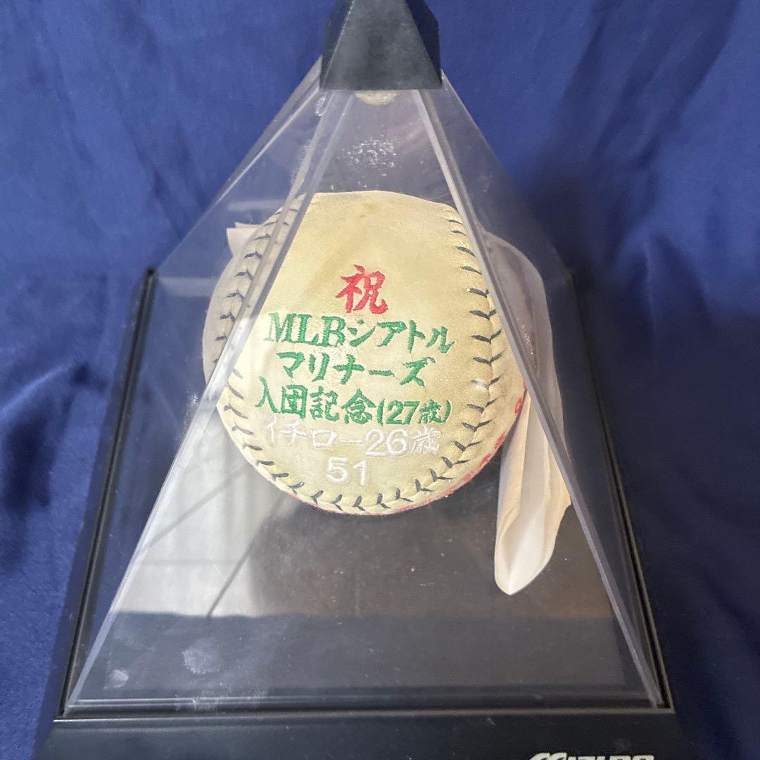 再値下げ　イチロー　MLB入団記念ボール　２６歳　５１　御礼メッセージ付き