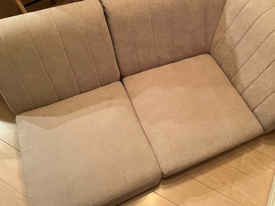 【美品】ベージュ ローソファ ベルメゾン　組み合わせて使える