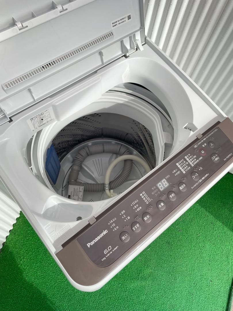974パナソニック Fシリーズ ブラウン 6kg洗濯機 槽カビ予防 風乾燥機能付