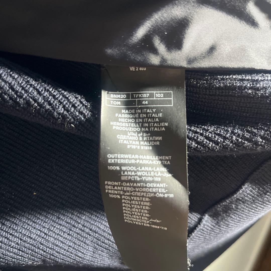 【未使用】007 トムフォード ダウン ニット カーディガン ネイビー 44