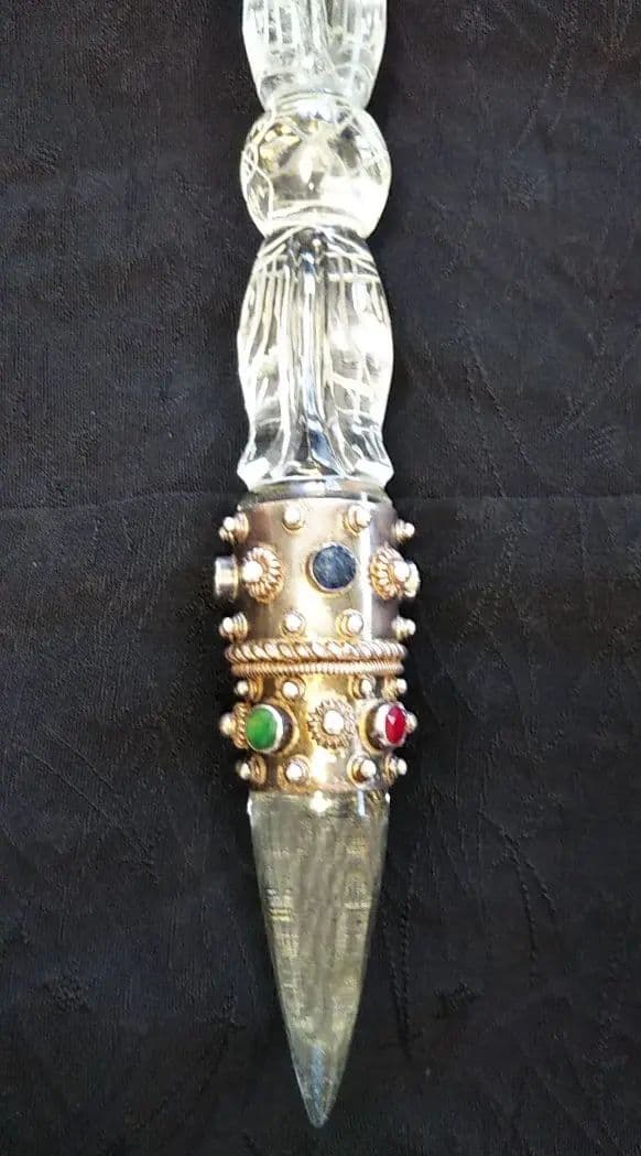 仏具 法具 密教 金剛杵 独鈷杵 パワーストーンヒマラヤ水晶厄除けスピリチュアル