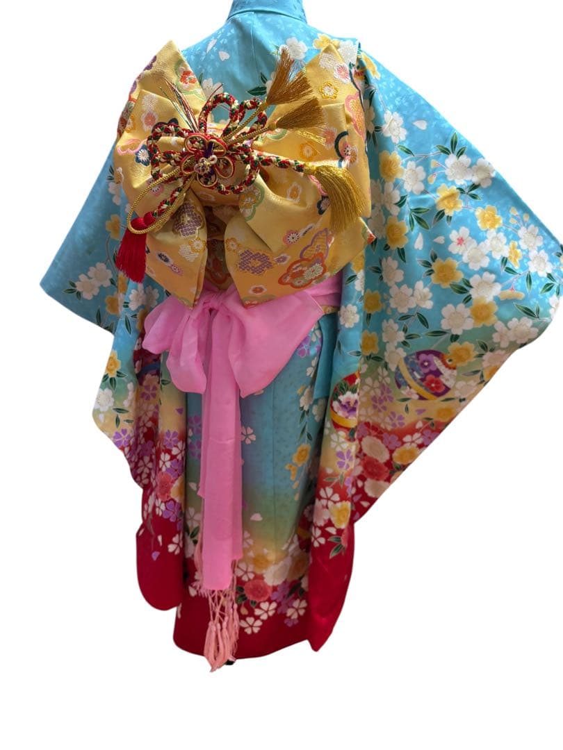 大幅値下げ‼️七五三 7歳 フルセット 水色 ゴールド