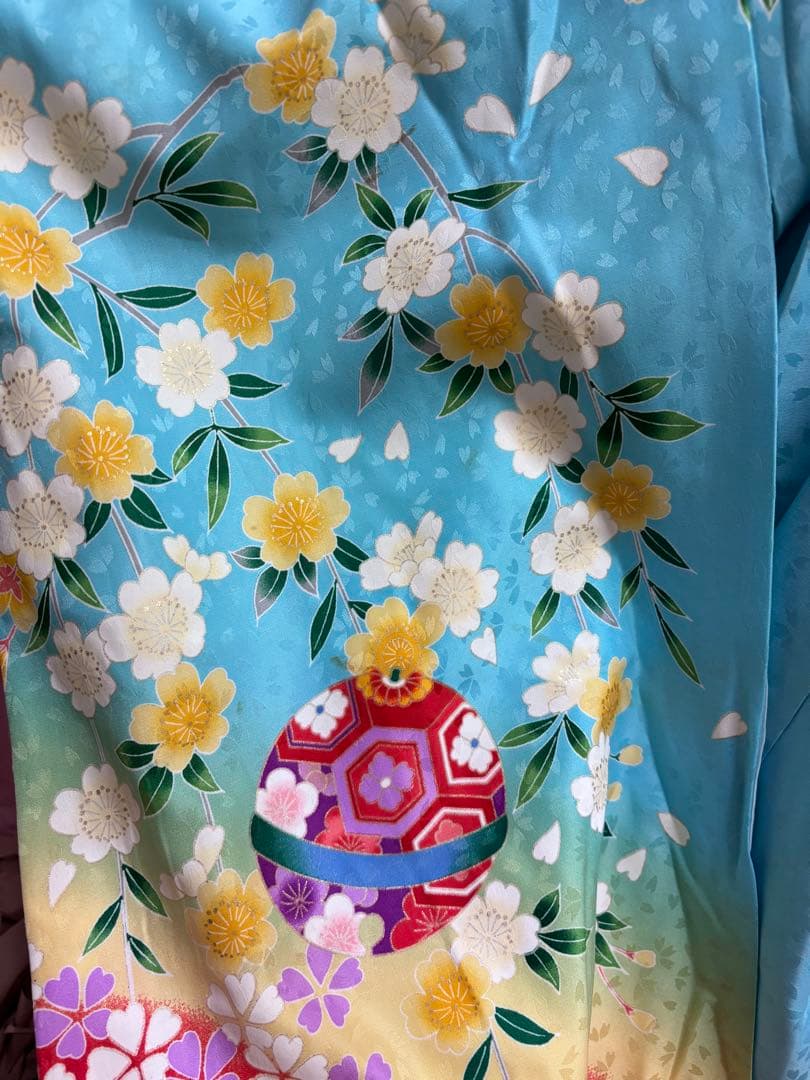 大幅値下げ‼️七五三 7歳 フルセット 水色 ゴールド