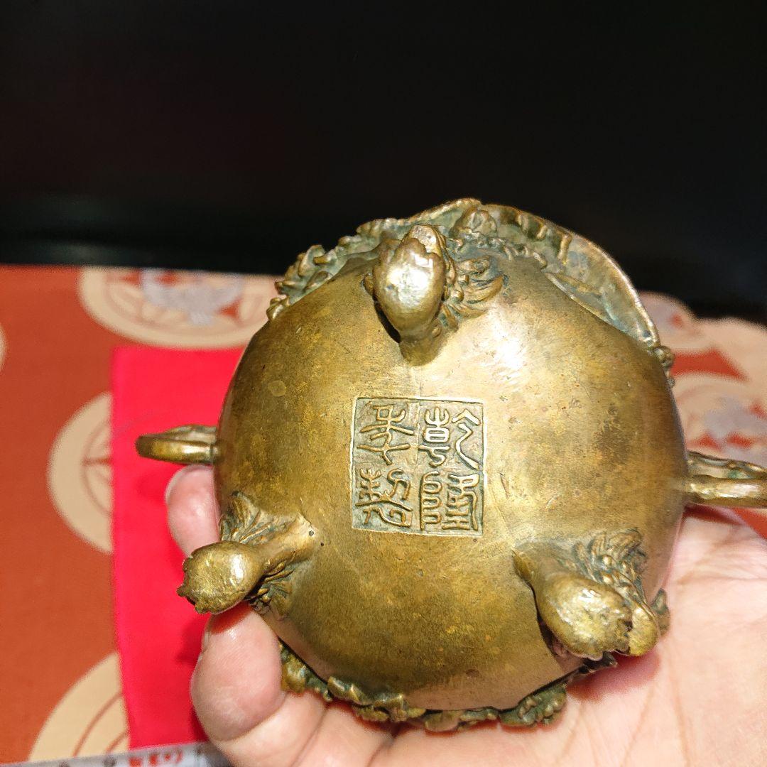 乾隆年製、銅製香炉レトロ