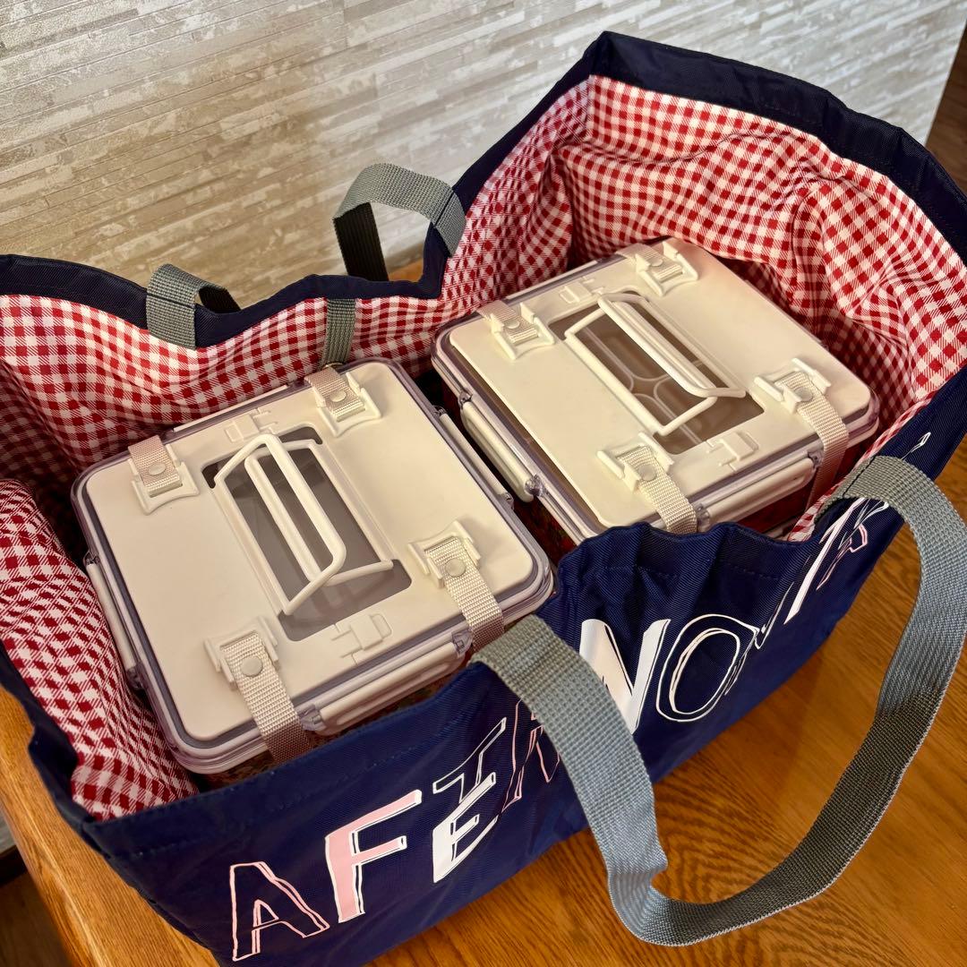 アフタヌーンティー　3段ランチボックスL 保冷バッグ