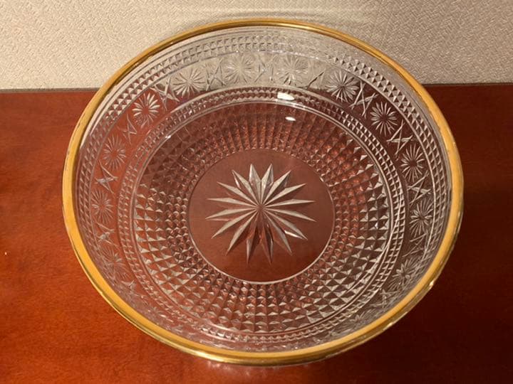 茶道具　義山　平水指　金彩　切子