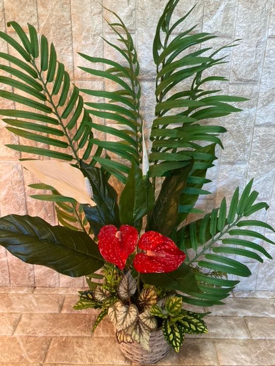 光触媒　人工観葉植物　造花　ウォールグリーン　アレカヤシ