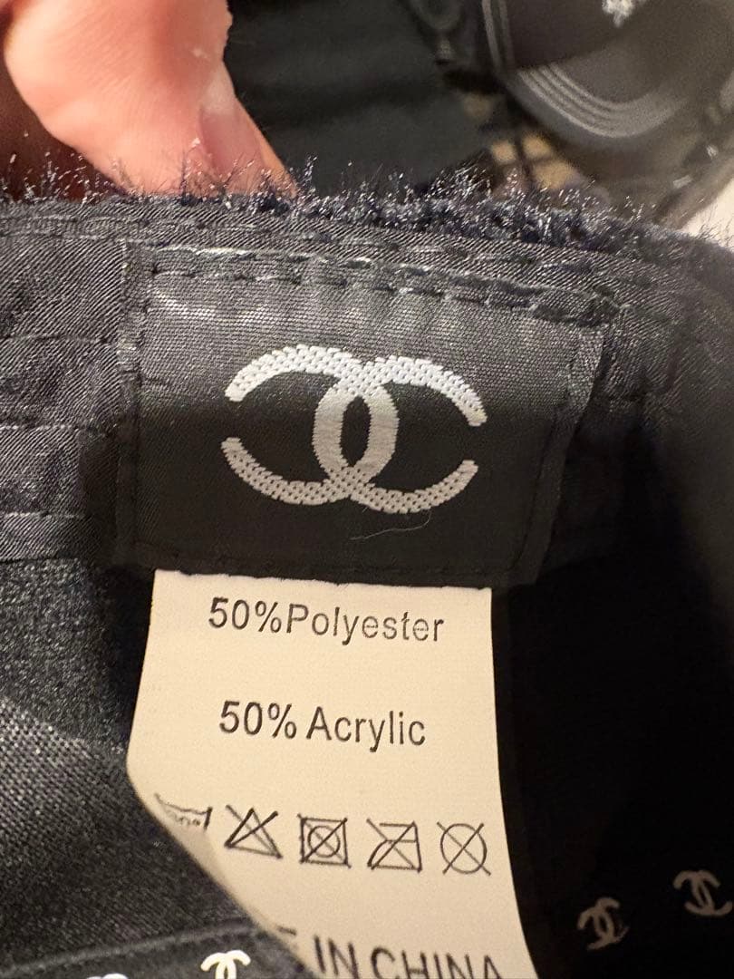 帽子 CHANEL BLACK CAP 90s y2k swag