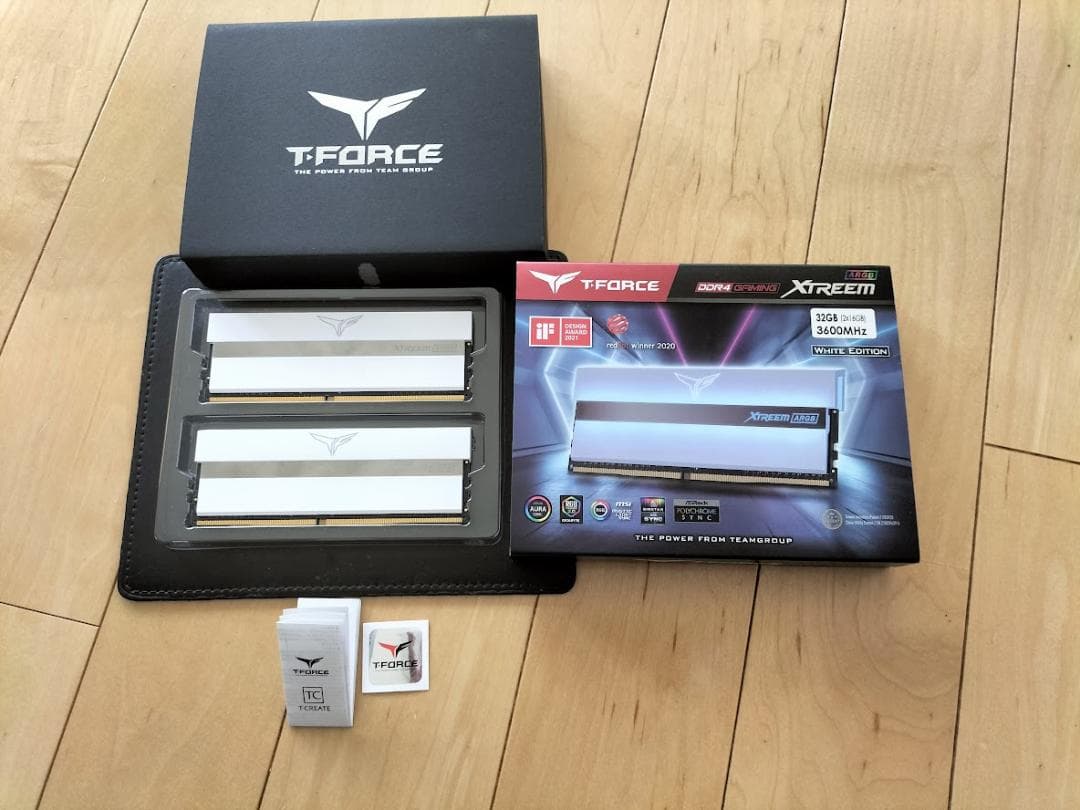 T-FORCE XTREEM ARGB 32GB 3600MHz ホワイト