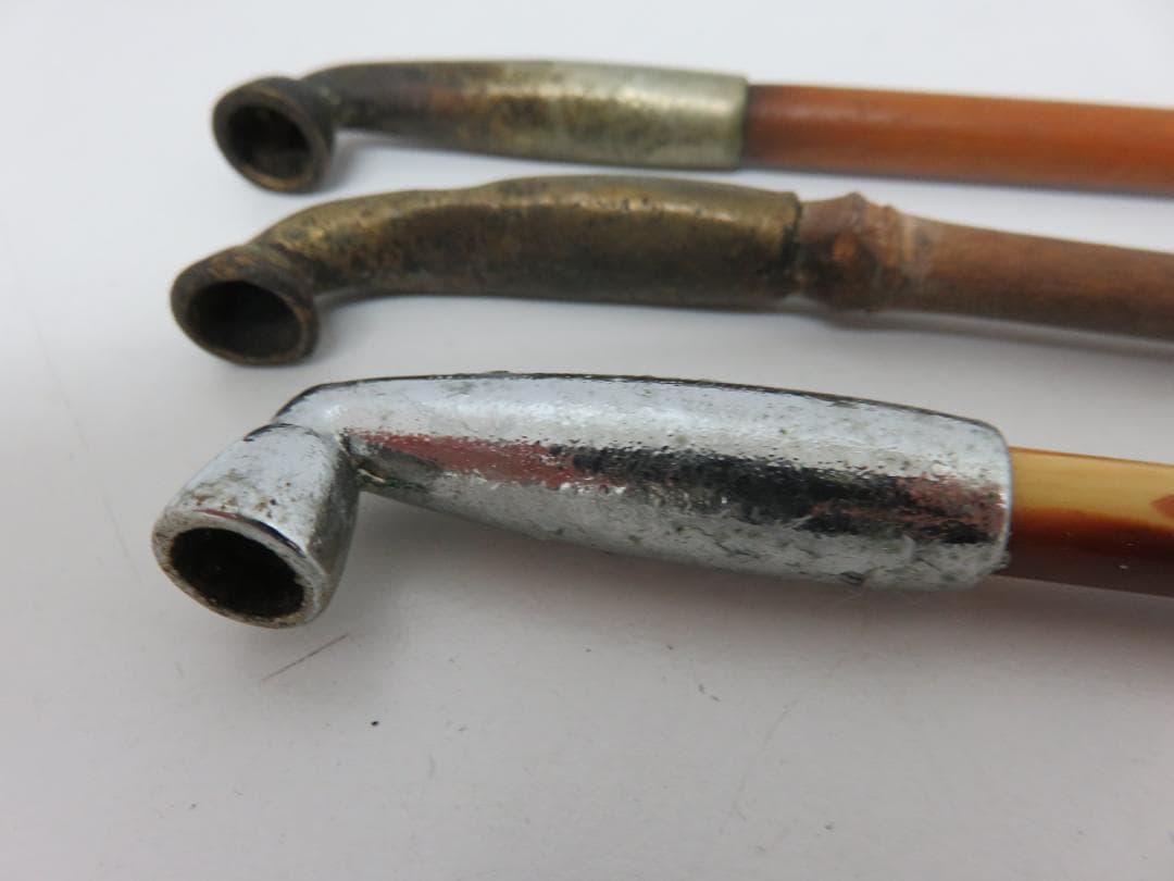 アンティーク キセル 4本セット 煙管 竹製 木製 金属製 レトロ 古道具 骨董