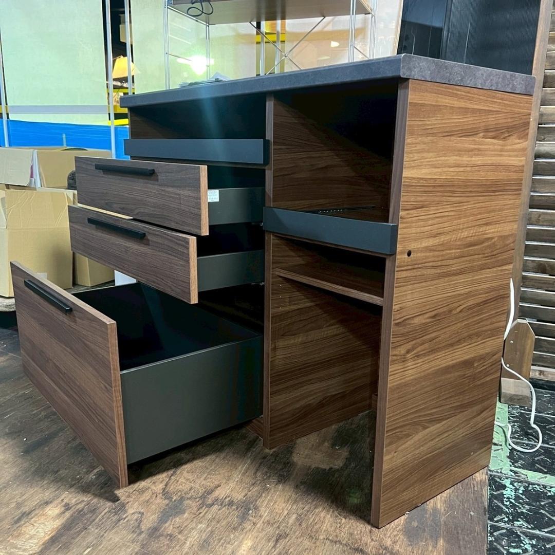 【 羽出品 】パモウナ キッチンカウンター レンジボード 食器棚 シンプル