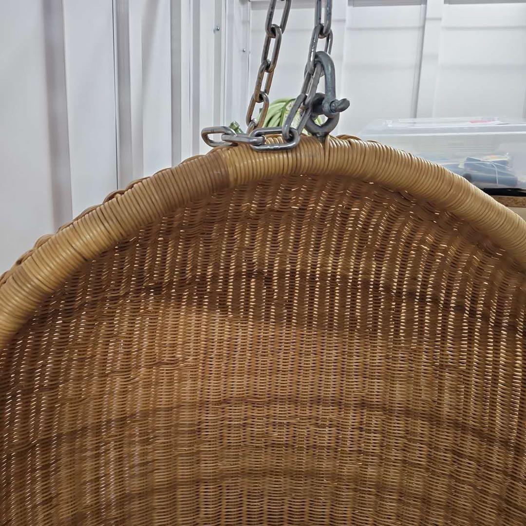 s*8様 ラタン卵型ハンギングチェア