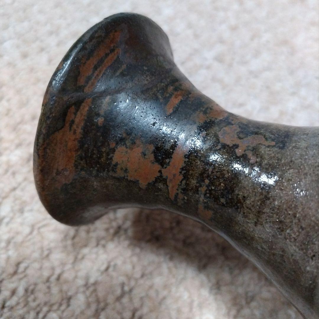 骨董品　唐津　刷毛目松紋瓶