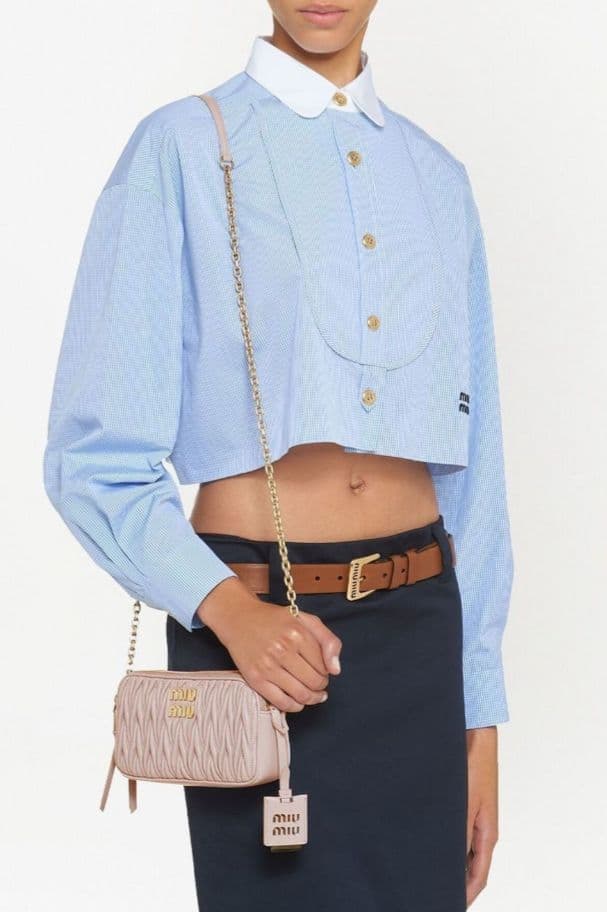 ♡MIU MIU マトラッセ・ナッパレザー・ミニバッグ