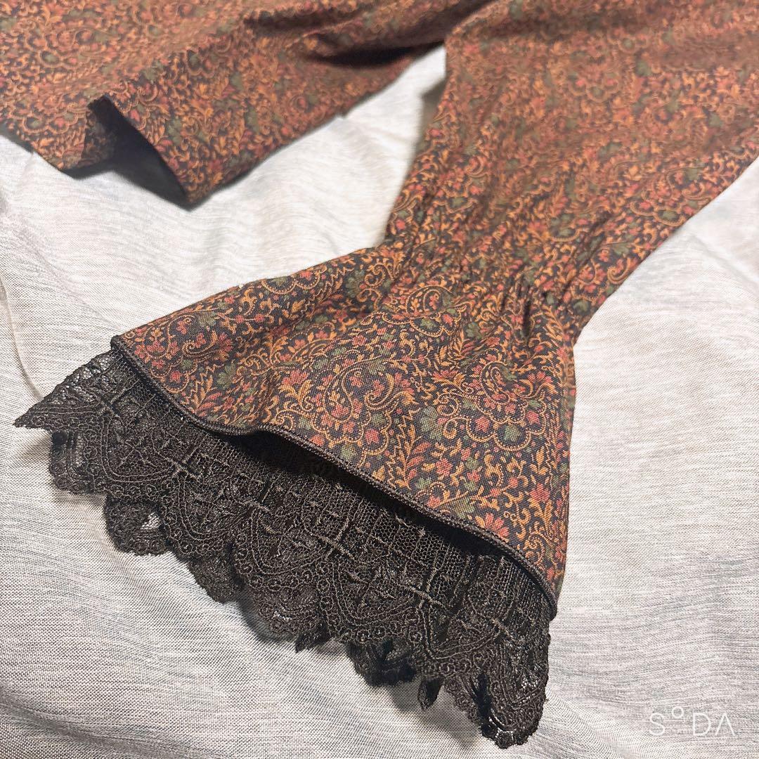 Moi-meme-Moitie/小花柄リボンブラウス