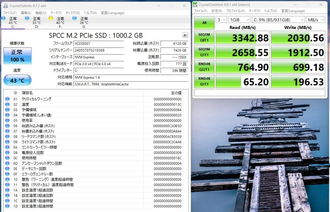 シリコンパワー M.2 SSD 1TB NVMe Gen3x4 P34A60