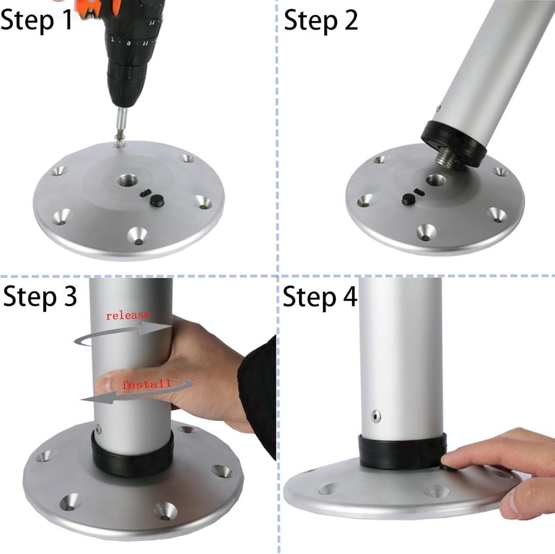 【開封・未使用】キャンピングカー テーブル 調節可能なテーブル 台座 伸縮式