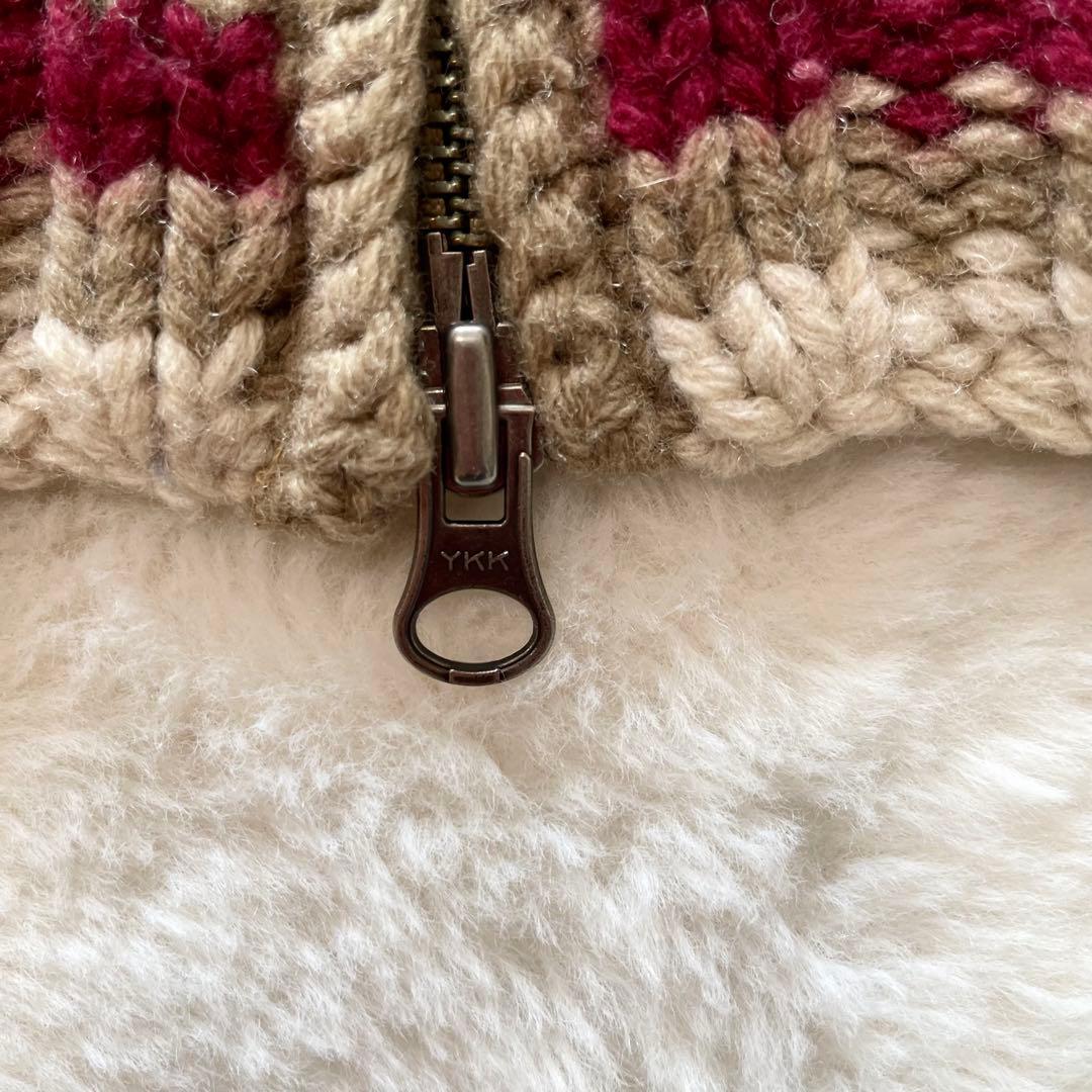 【希少】トミーヒルフィガー　ネイティブ柄　カウチン　ドライバーズニット　L