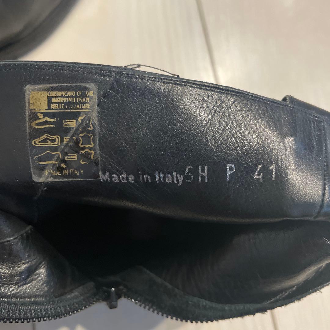 Dior homme ブラックレザー ヒールブーツ 41