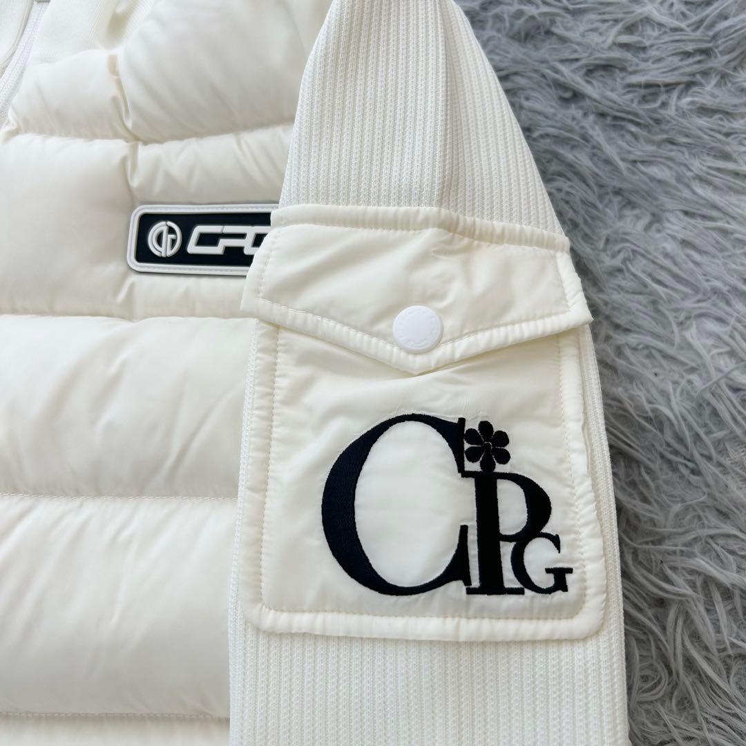 新品　CPG GOLF ダウンジャケット　ニット　ブルゾン　オフホワイト　2