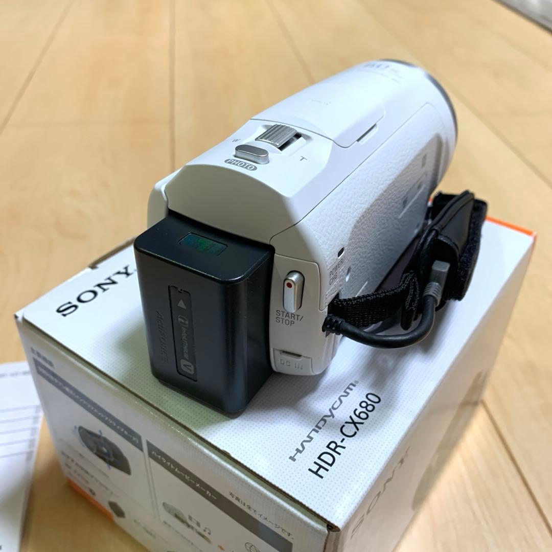 SONY HDR-CX680 ホワイト ハンディカム 本体