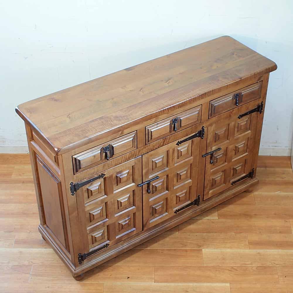 カスティリアン様式 パイン材 サイドボード スペイン家具 アンティーク