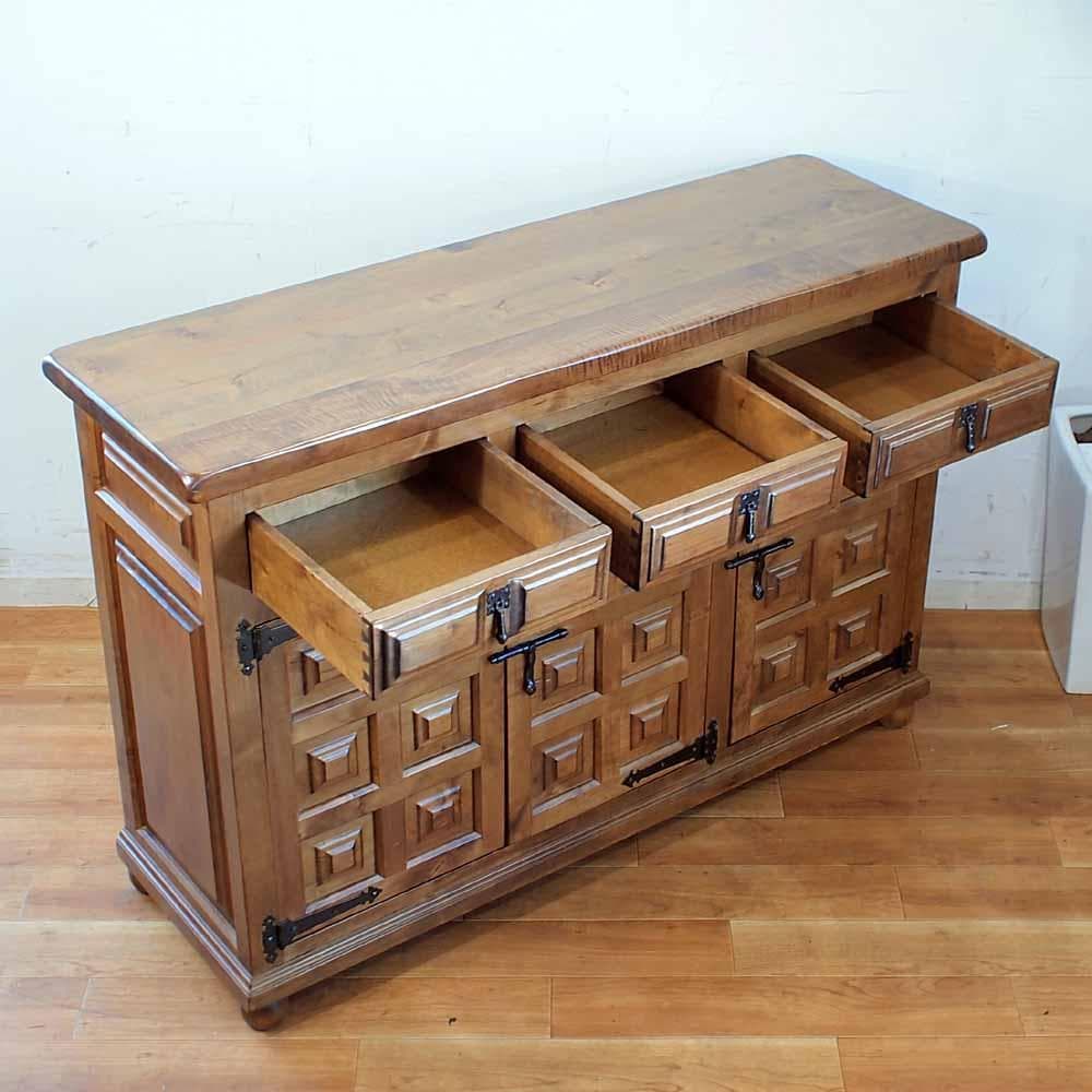 カスティリアン様式 パイン材 サイドボード スペイン家具 アンティーク