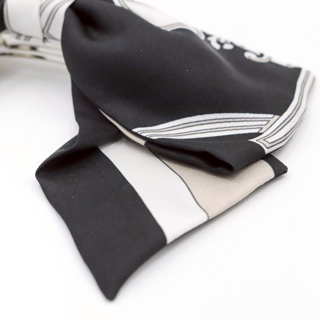 【極美品】エルメス グルネル エクスリブリス バレッタ ヘアアクセサリー シルク