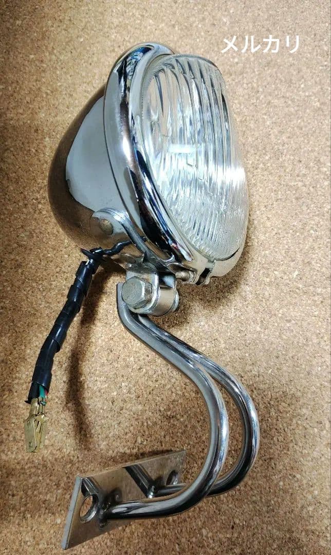 当時物、ビンテージ尖りガラスレンズヘッドライトになります☆激レア尖りガラスレンズ