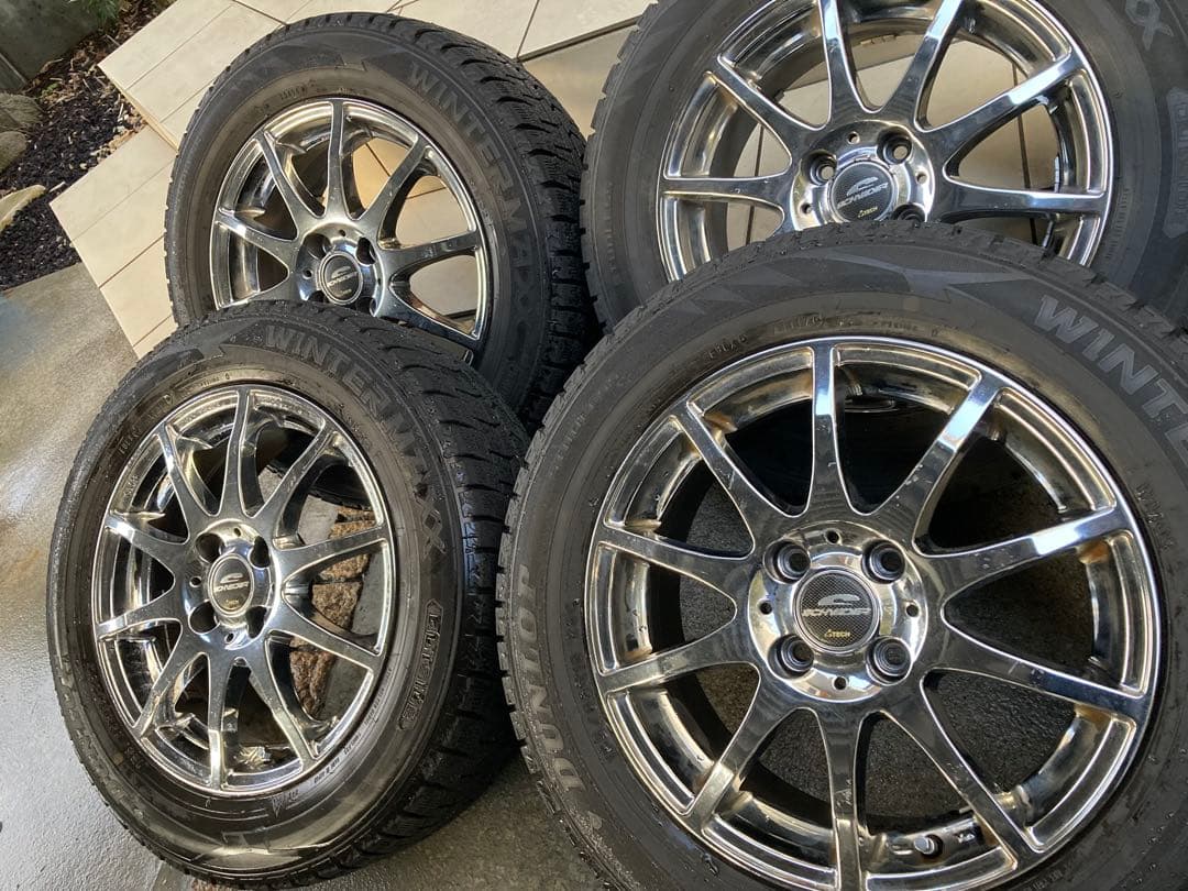 【希少】15インチメッキホイール　スタッドレスタイヤ付　4本セット