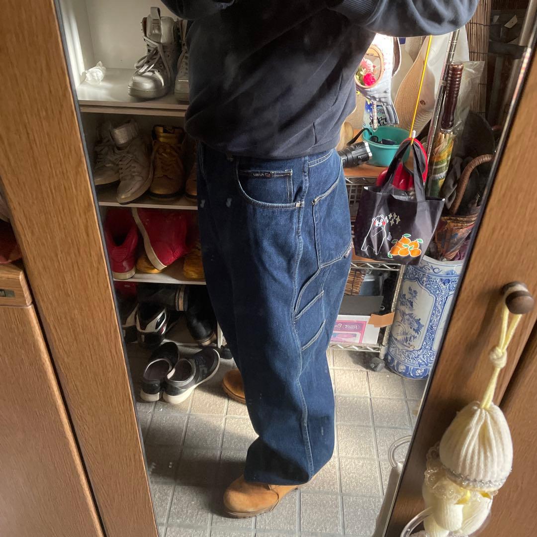 FUBU フブ　 激レア❗️ワイドカーゴパンツ　ウエスト36 激太ジーンズ　デニム