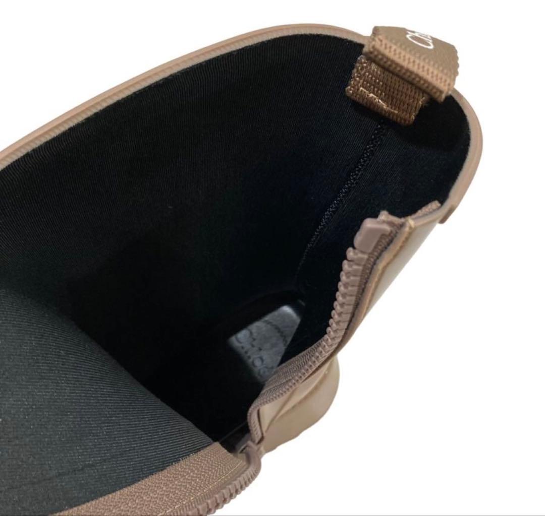 【1度使用】Chloé ベージュ レインブーツ 39