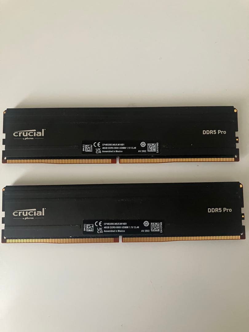 Crucial Pro DDR5メモリ(48GBx2) 96GB