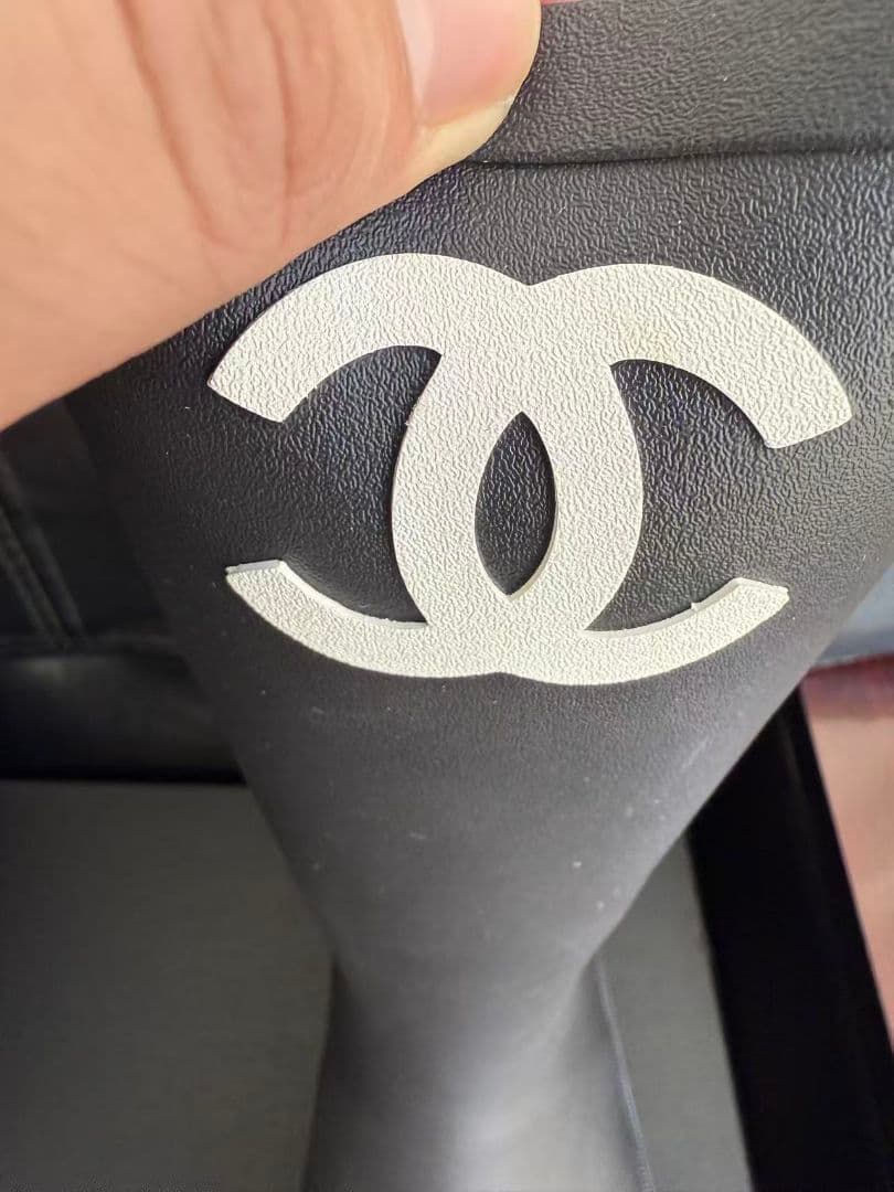 CHANEL ブラック 長靴 CCロゴ付き 新品同様