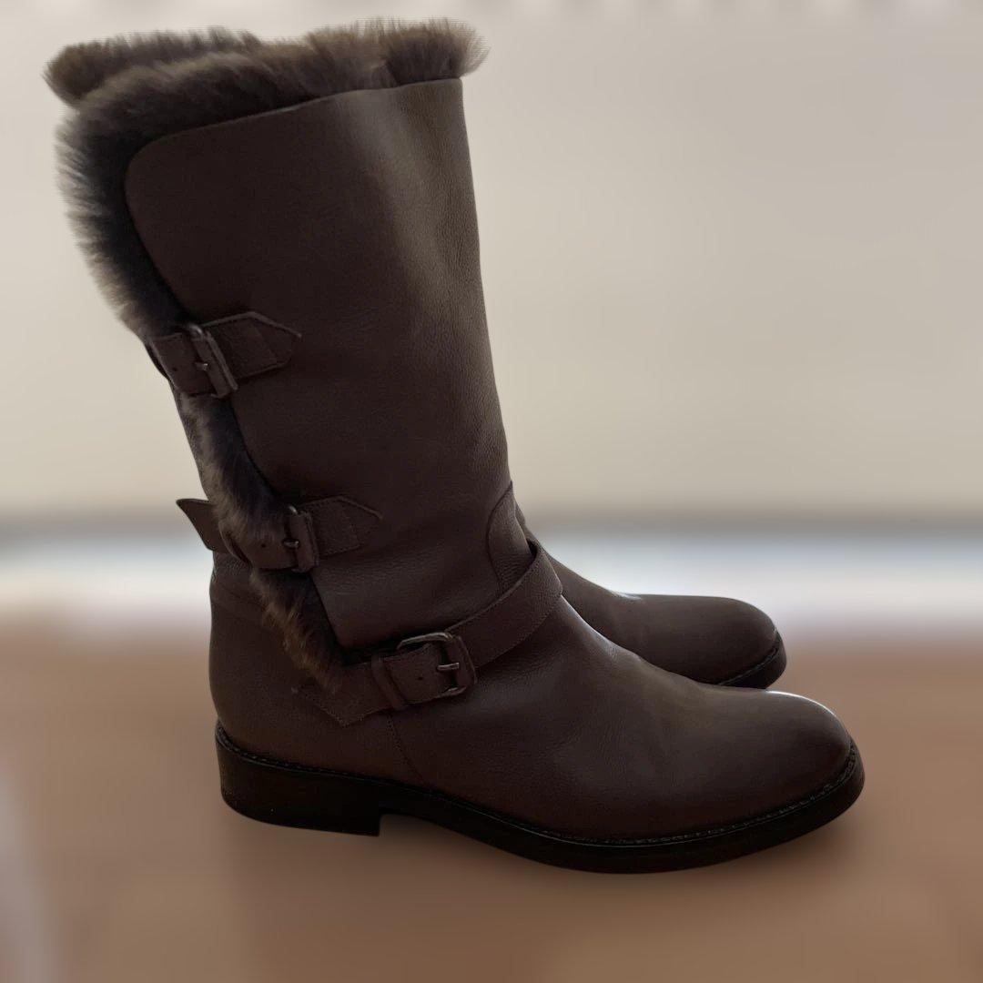 コ*タ様 サルトル　SARTORE エンジニア ブーツ ラビットファー　レザー