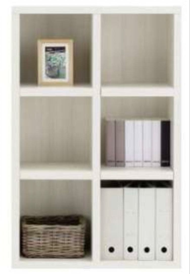 【美品】書棚　ホワイト　収納、本棚