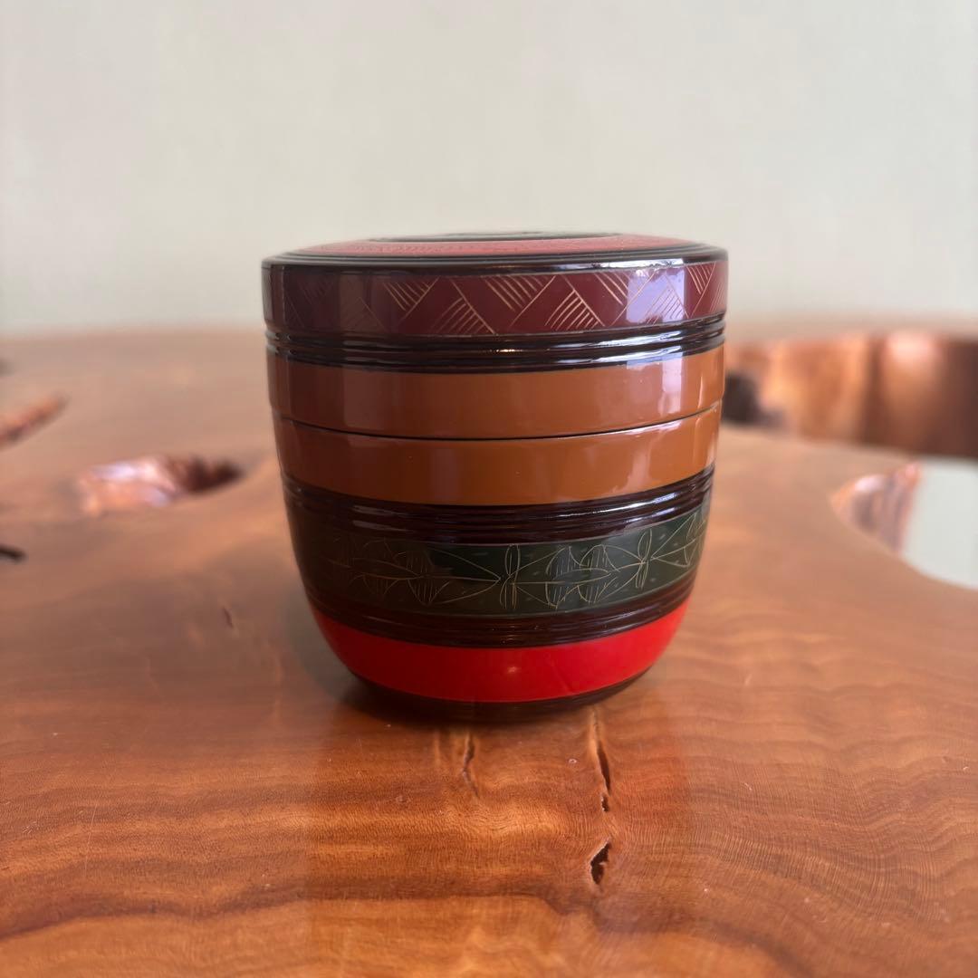 唐物写 独楽棗 道場宗廣造 棗 茶道具 共箱