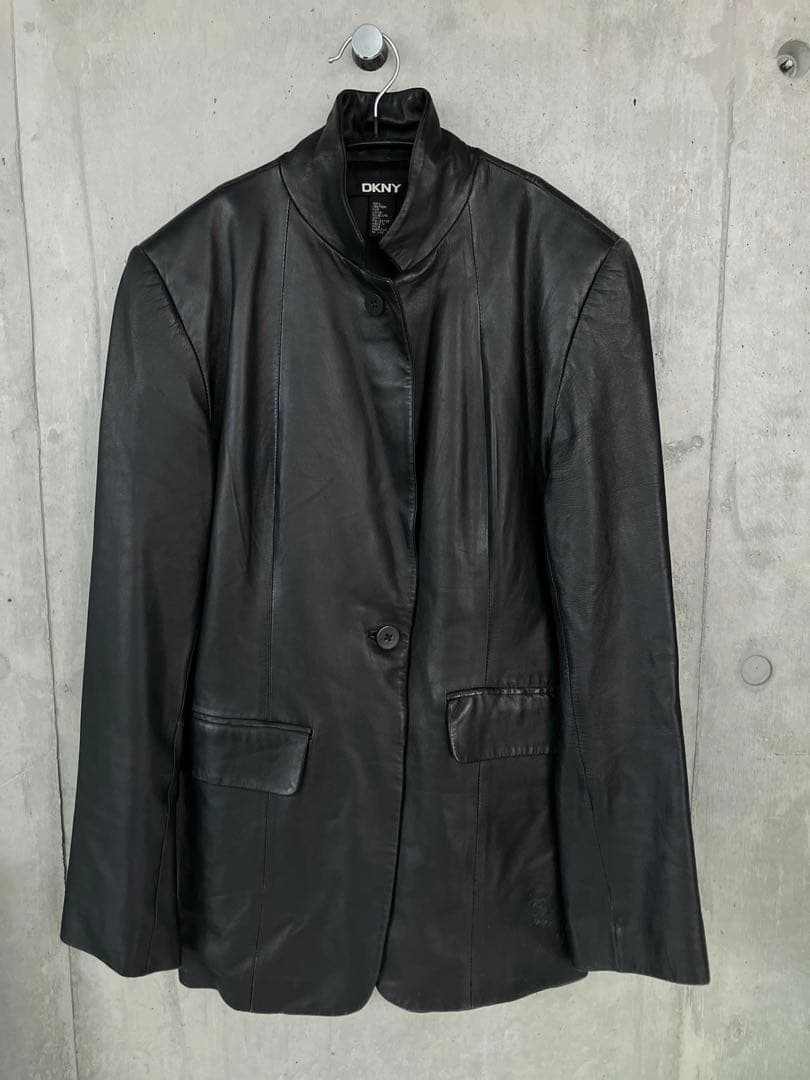 DKNY ラムレザー　テーラードジャケット　本革