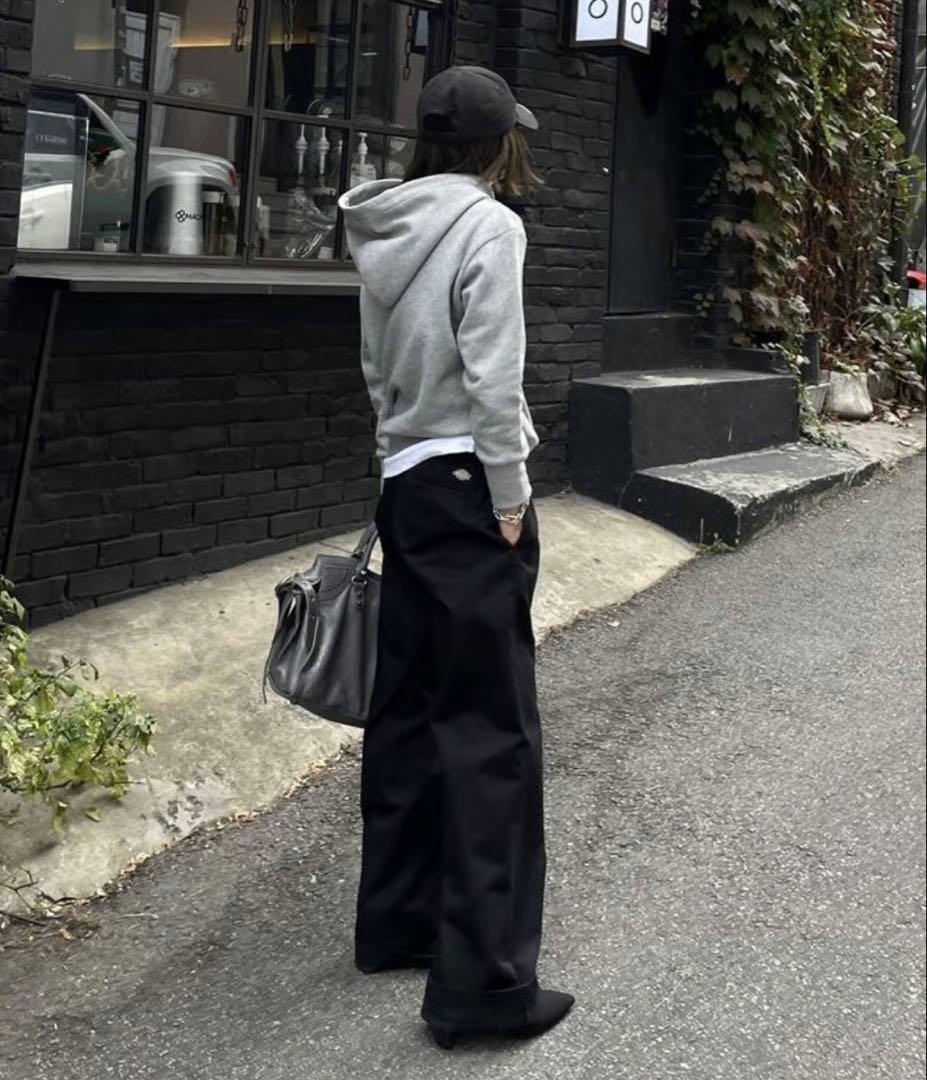 ok.soon×dickies wide chino pants(black)M