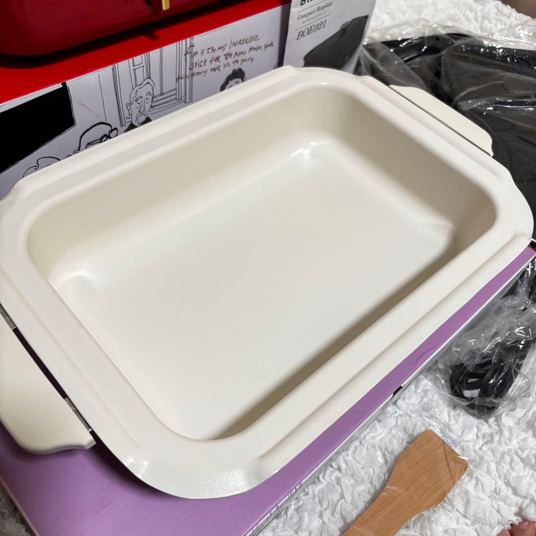 【極美品】　BRUNO ホットプレート レッド　セラミックコート鍋　深鍋