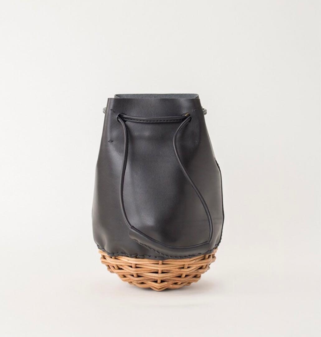 エバゴス オイルレザー 巾着型 ショルダーバッグ 20周年チャーム ebagos