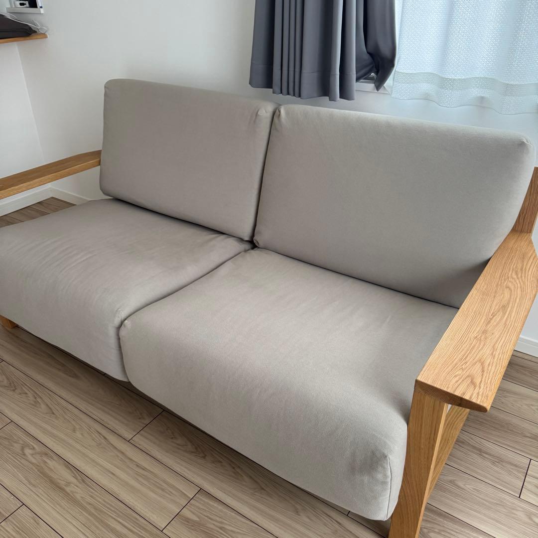 無印良品 ソファ本体2.5シータ－　木製フレームウレタンポケットコイル 注意あり