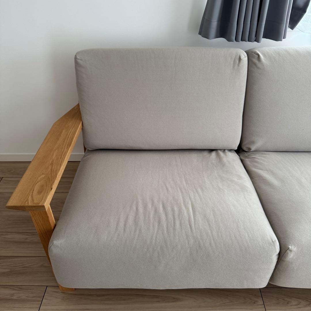 無印良品 ソファ本体2.5シータ－　木製フレームウレタンポケットコイル 注意あり