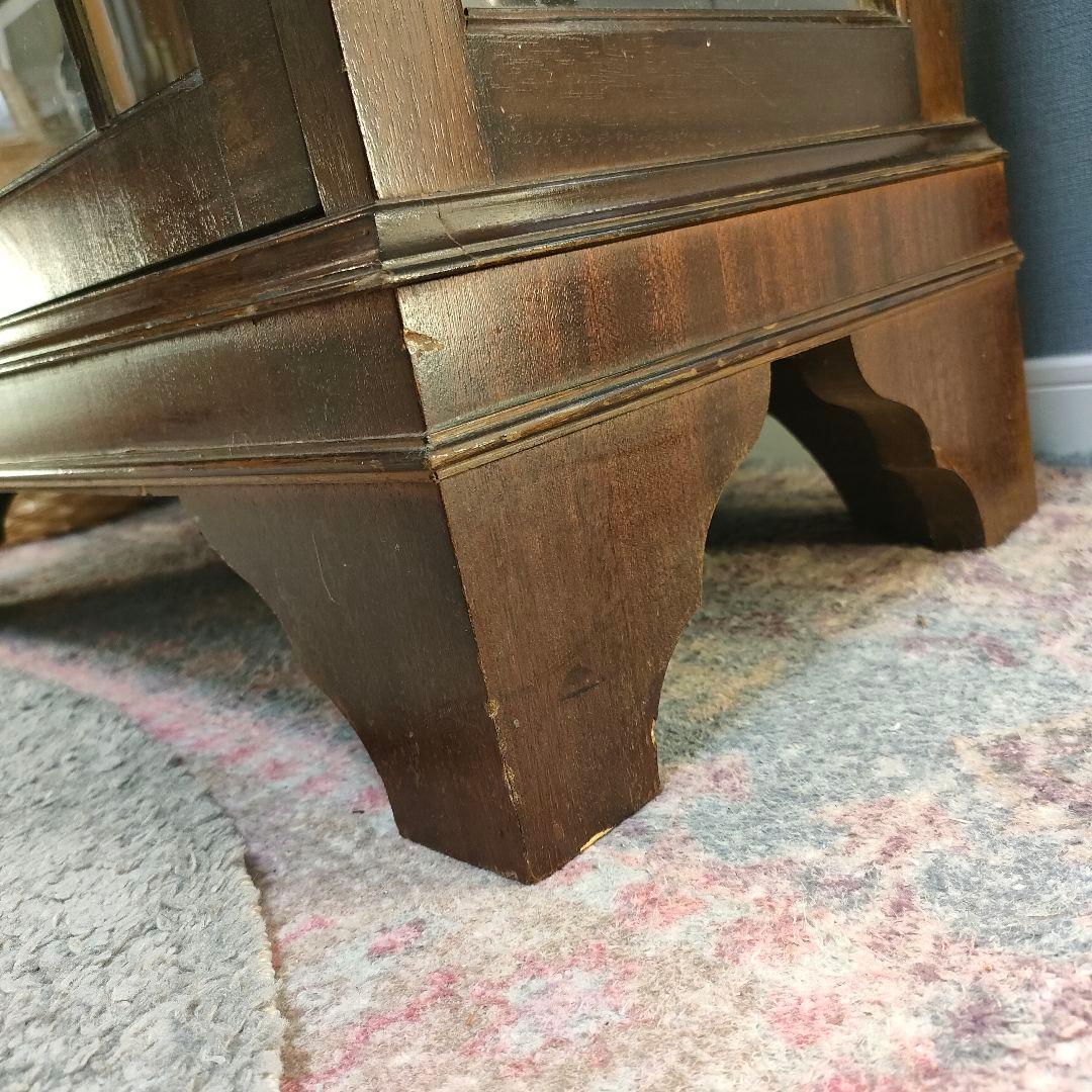 【希少】英国ヴィンテージ ディスプレイショーケース ガラスキャビネット 鍵付き