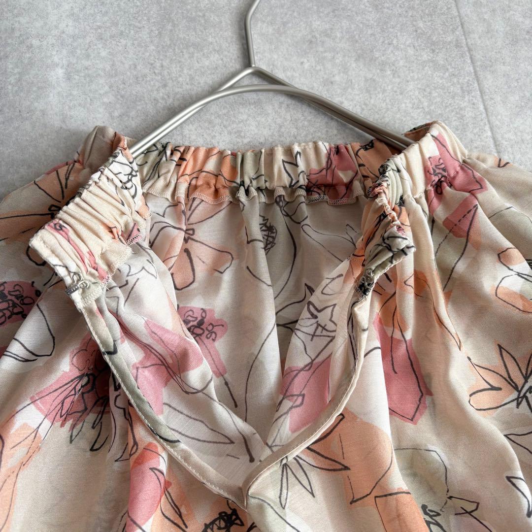 2024✨TOMORROWLAND ピオニープリントギャザーネックブラウス