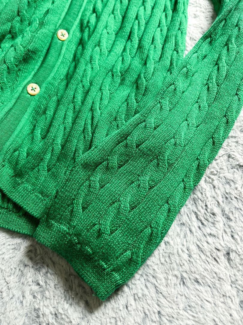 【umii908】45R コットン100% ケーブルニットカーディガン 2