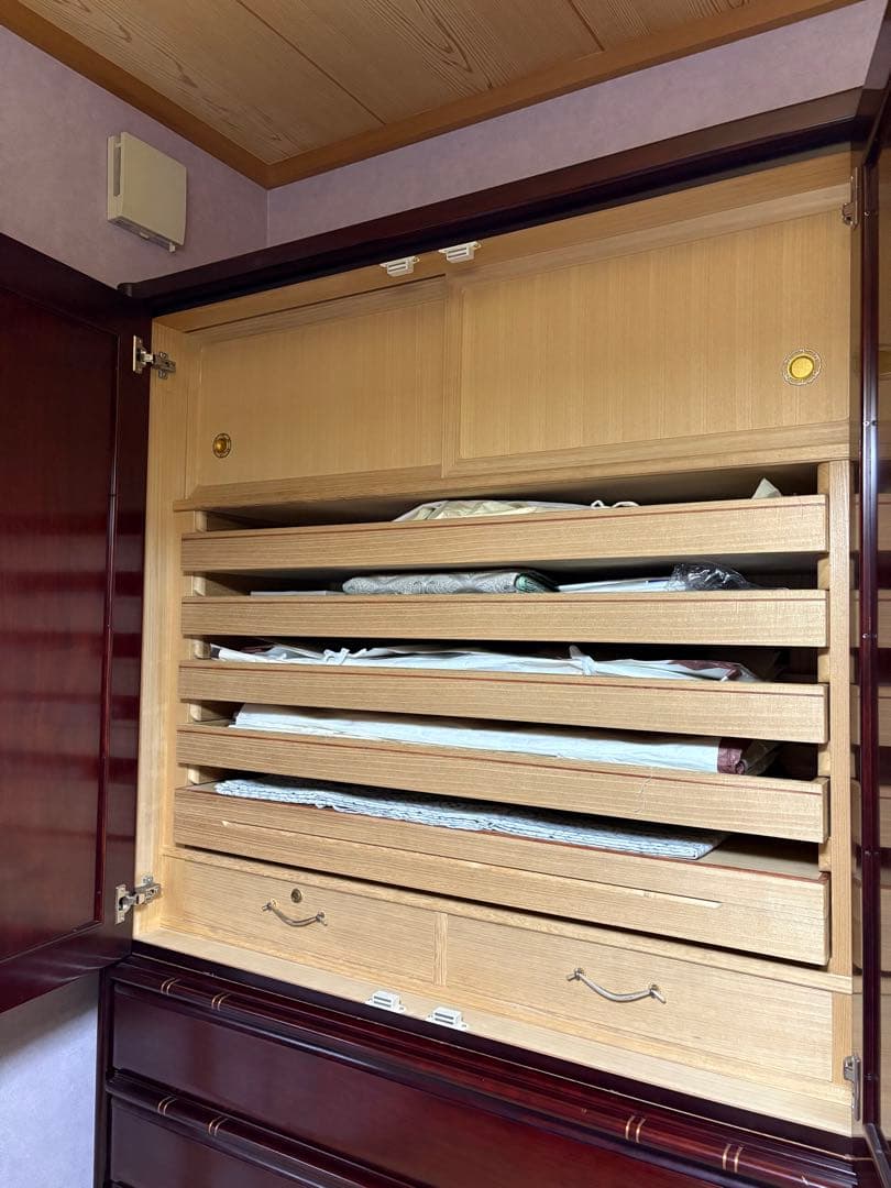 府中家具　木製　箪笥　タンス 引き出し付き　着物収納　アンティーク家具